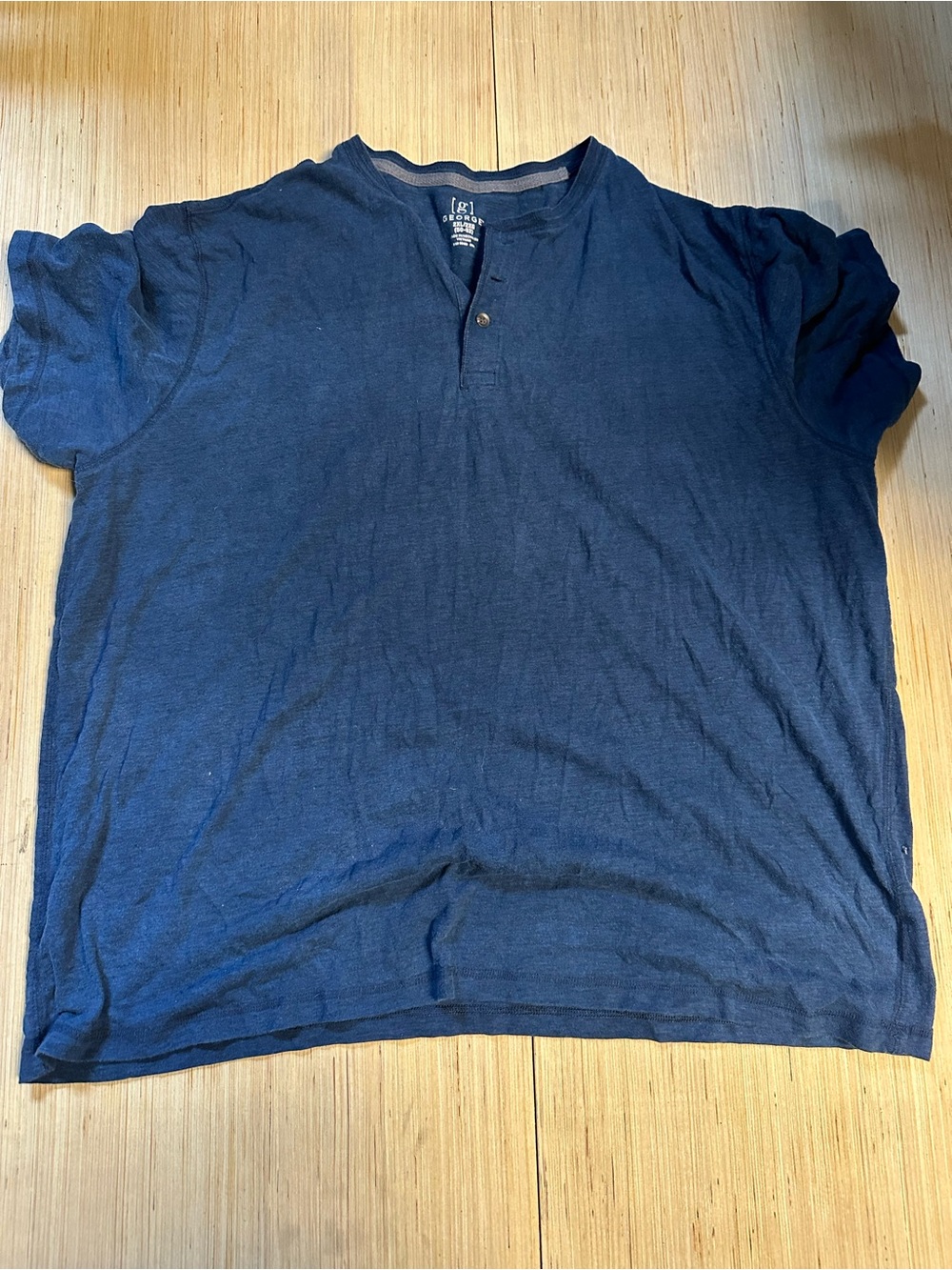George Navy Short-Sleeve Henley Tee